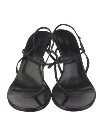 Khaite Leather Slingback Sandals