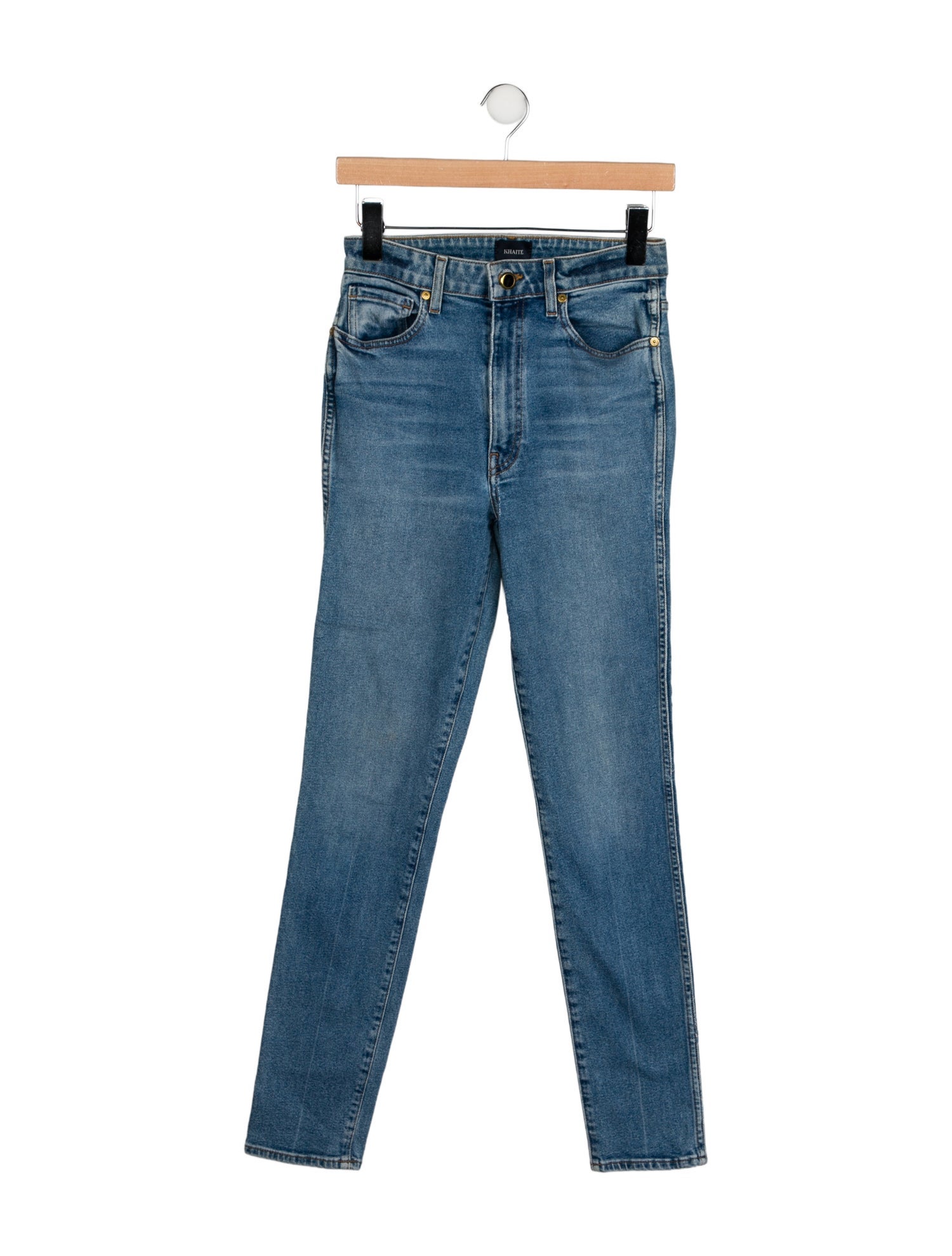 Khaite Mid-Rise Skinny Leg Jeans