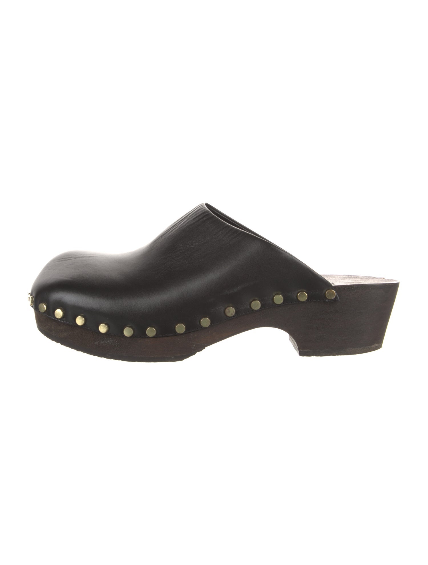 Khaite Leather Studded Accents Mules