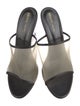 Khaite Mesh Leather Trim Embellishment Mules