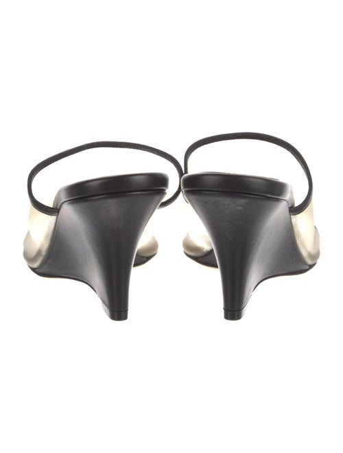 Khaite Mesh Leather Trim Embellishment Mules