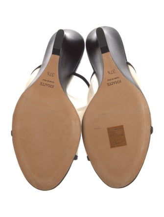 Khaite Mesh Leather Trim Embellishment Mules