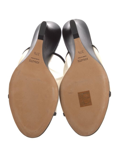 Khaite Mesh Leather Trim Embellishment Mules