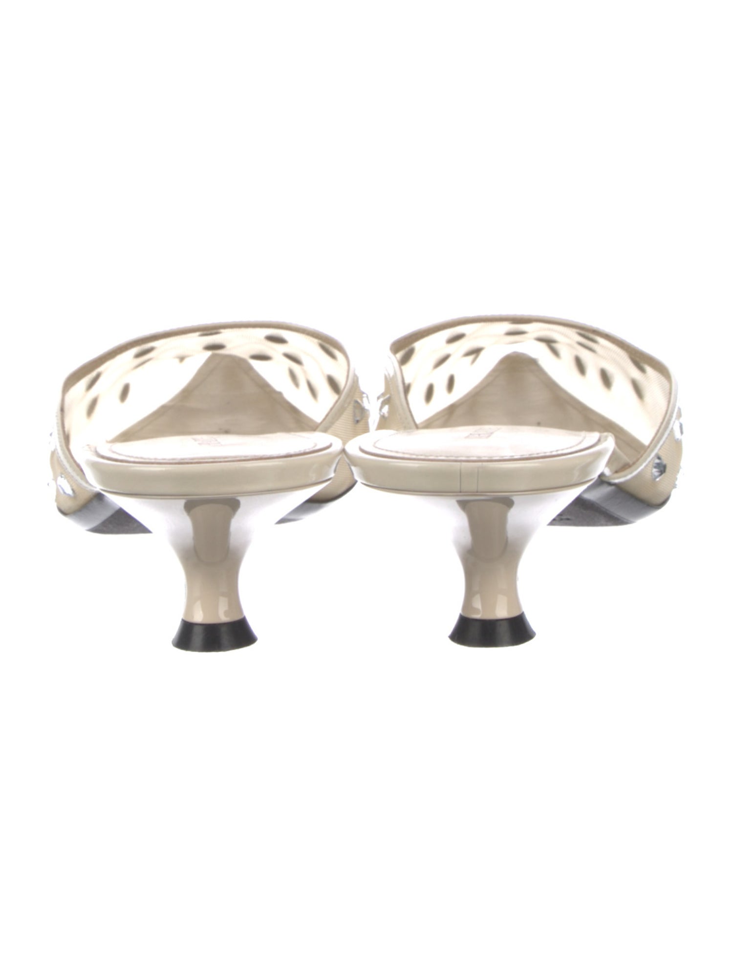 Khaite Mesh Crystal Embellishments Mules