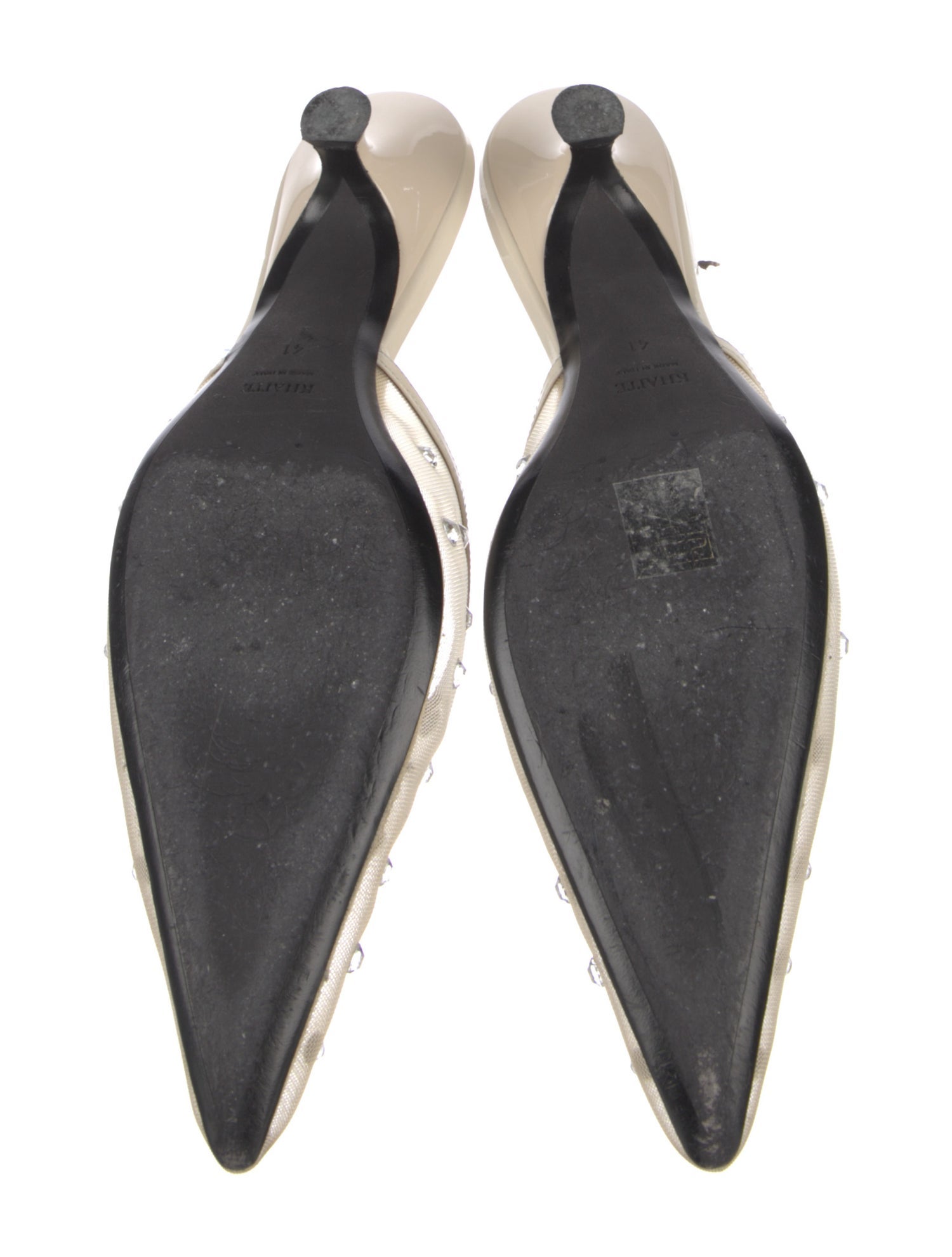 Khaite Mesh Crystal Embellishments Mules