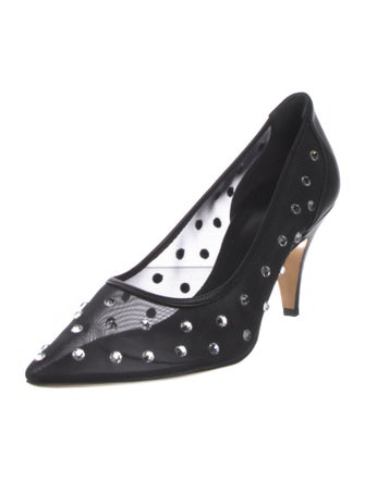 Khaite Mesh Crystal Embellishments Pumps