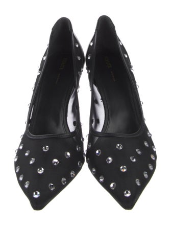 Khaite Mesh Crystal Embellishments Pumps