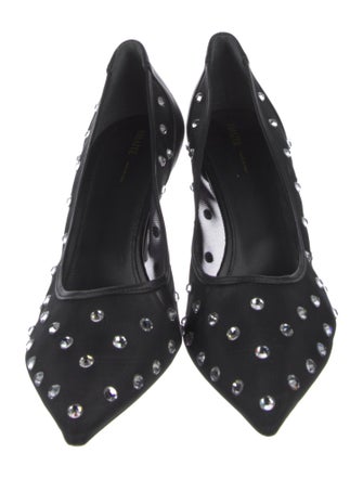 Khaite Mesh Crystal Embellishments Pumps