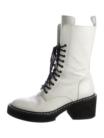 Khaite Leather Combat Boots