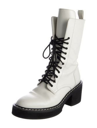 Khaite Leather Combat Boots