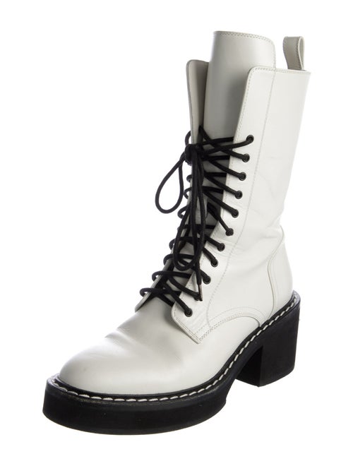 Khaite Leather Combat Boots