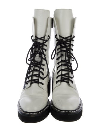 Khaite Leather Combat Boots