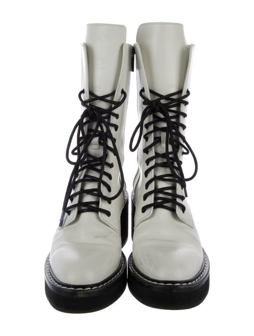 Khaite Leather Combat Boots