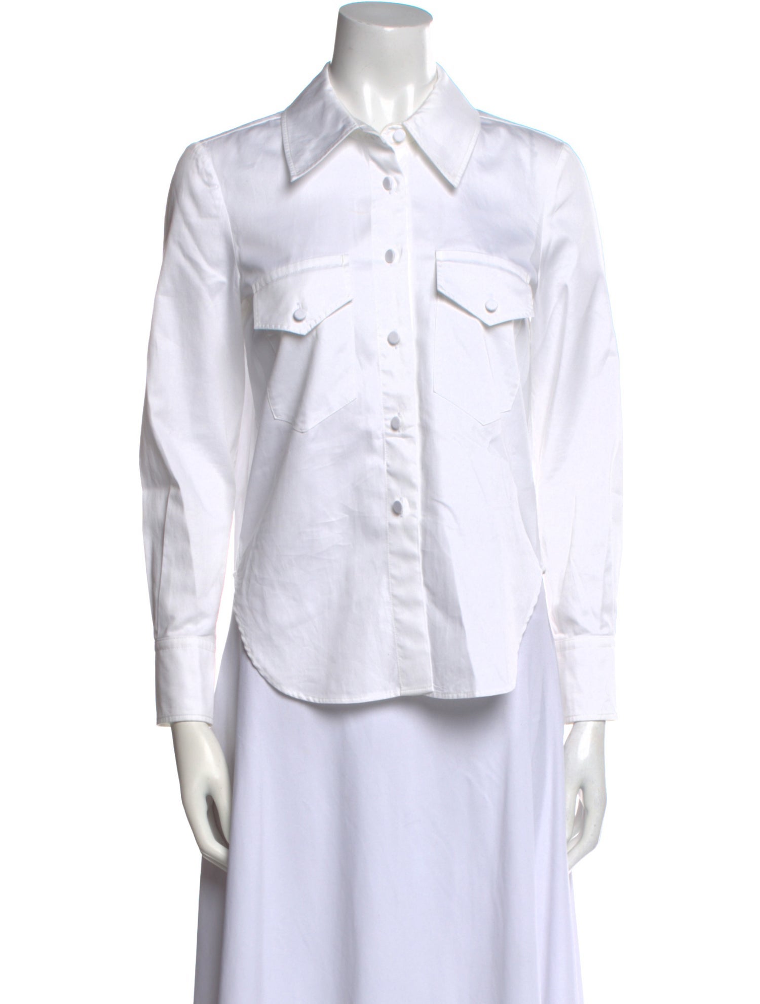 Khaite Long Sleeve Button-Up Top