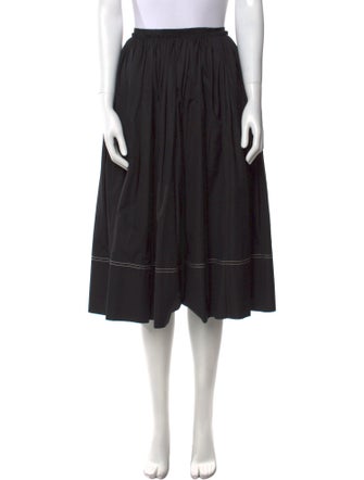 Khaite Pleated Accents Knee-Length Skirt