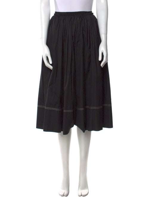 Khaite Pleated Accents Knee-Length Skirt