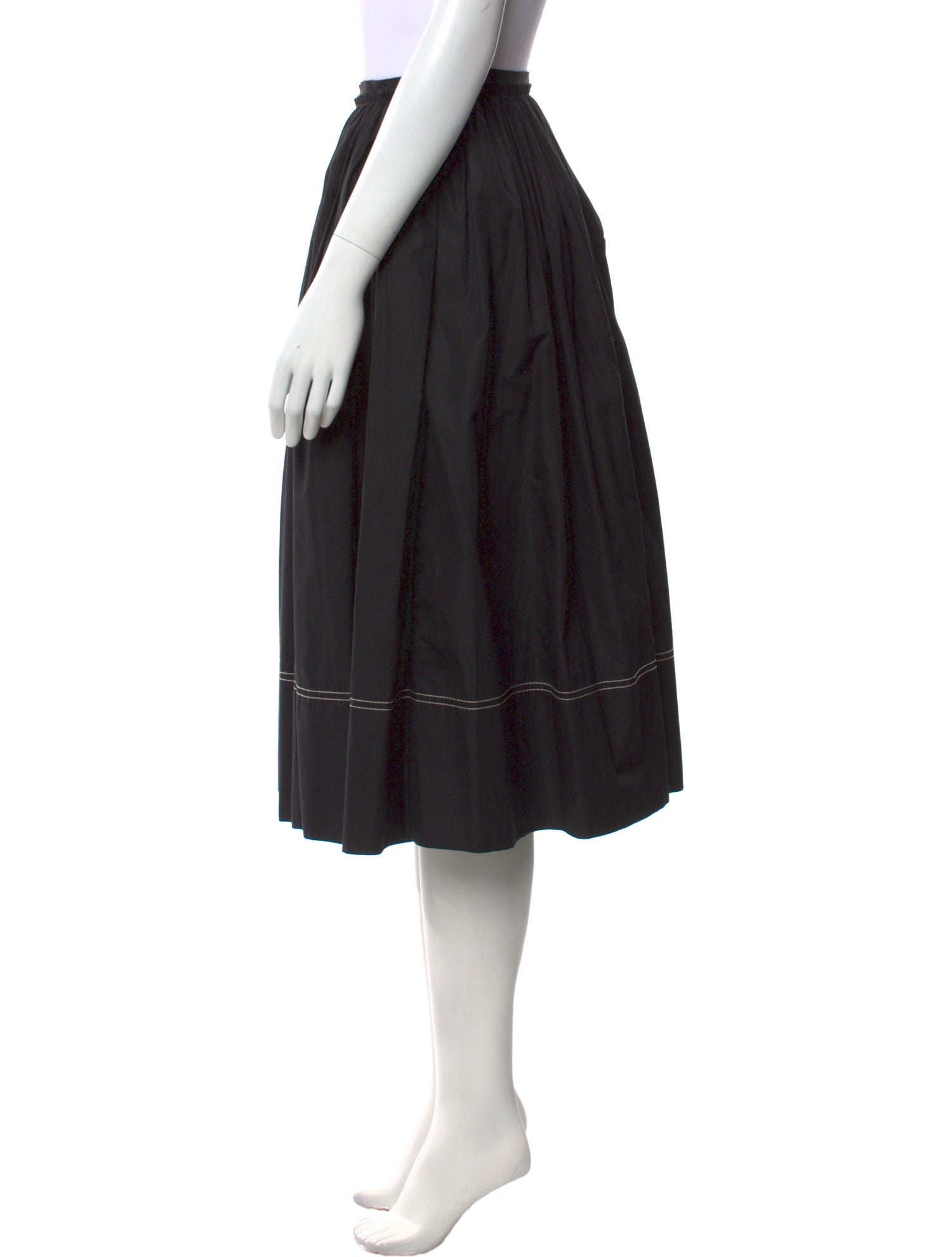 Khaite Pleated Accents Knee-Length Skirt