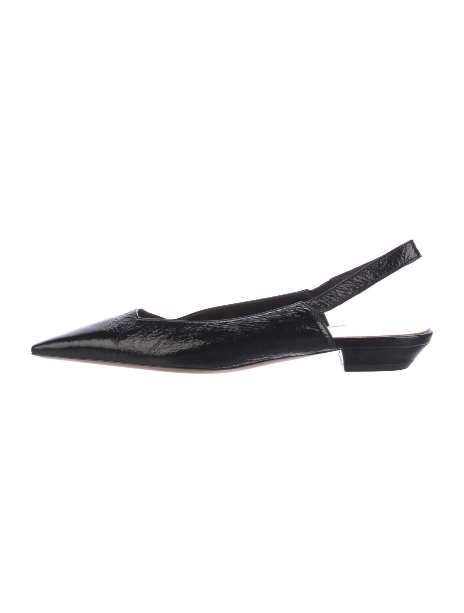 Khaite Patent Leather Slingback Flats