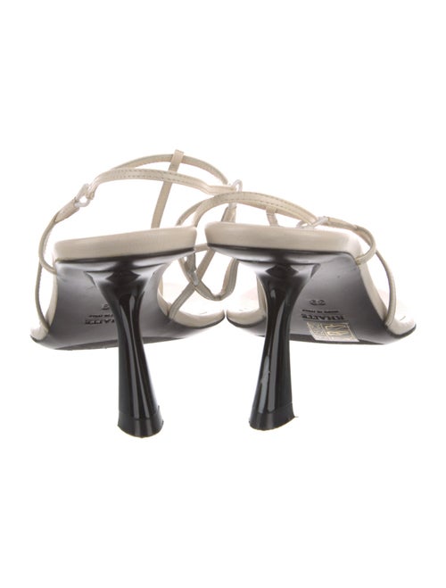 Khaite Leather T-Strap Sandals