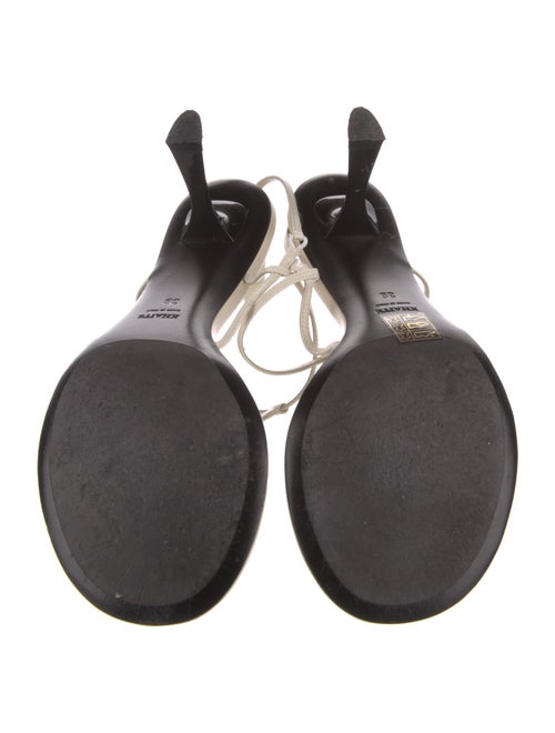 Khaite Leather T-Strap Sandals