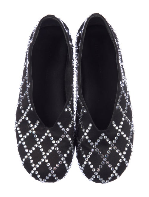 Khaite Satin Crystal Embellishments Ballet Flats