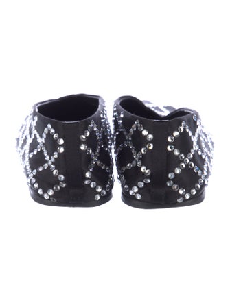 Khaite Satin Crystal Embellishments Ballet Flats