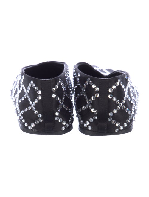 Khaite Satin Crystal Embellishments Ballet Flats
