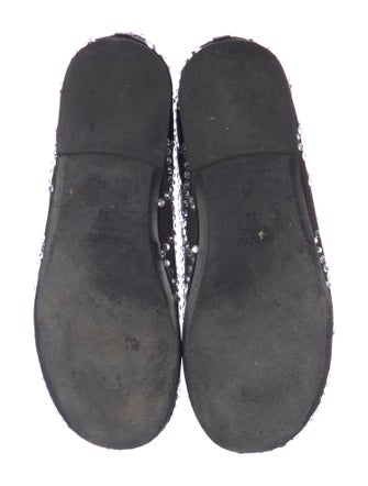 Khaite Satin Crystal Embellishments Ballet Flats