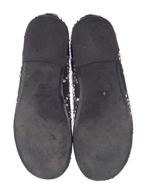 Khaite Satin Crystal Embellishments Ballet Flats