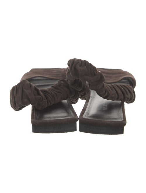 Khaite Suede Slingback Sandals