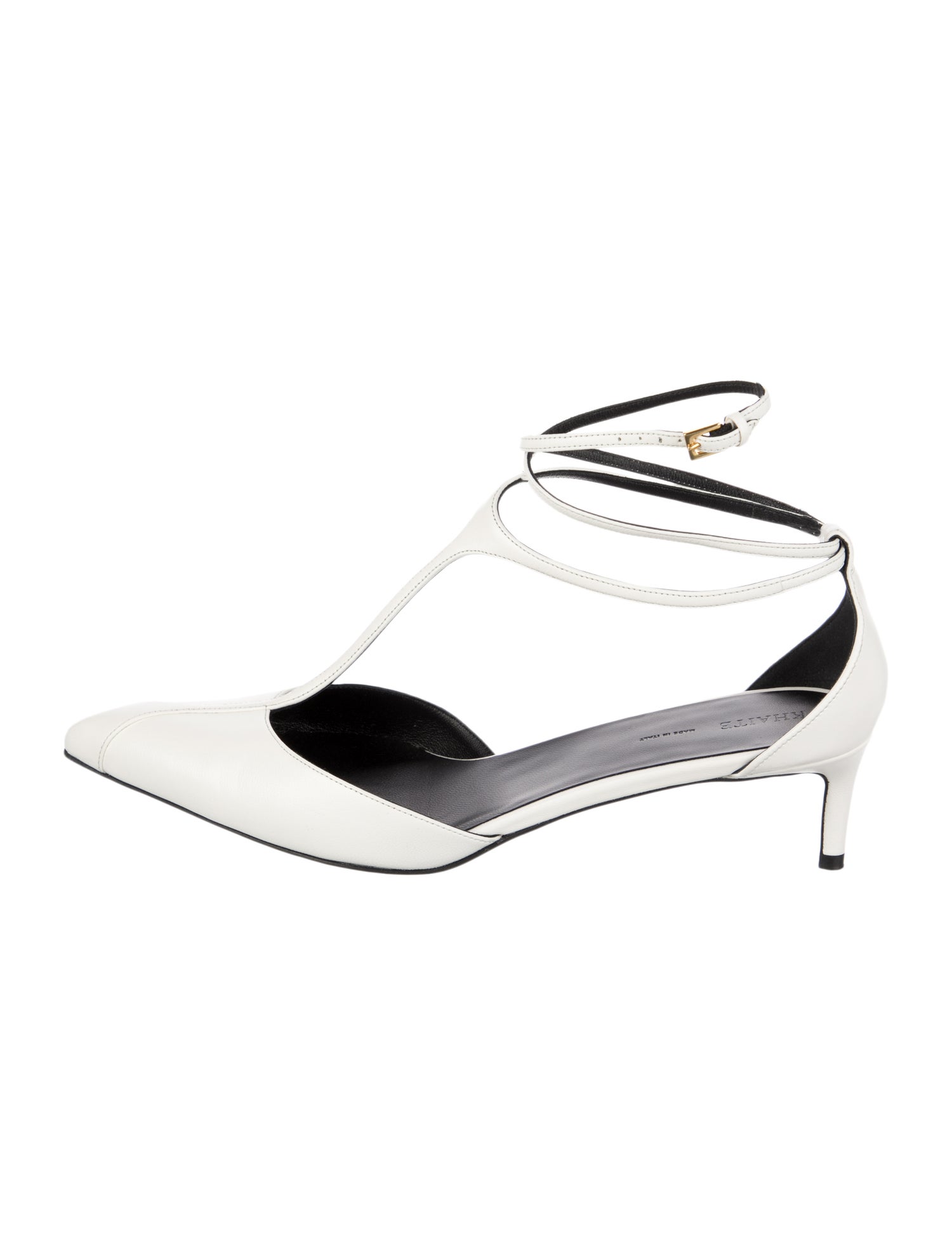 Khaite Leather T-Strap Pumps