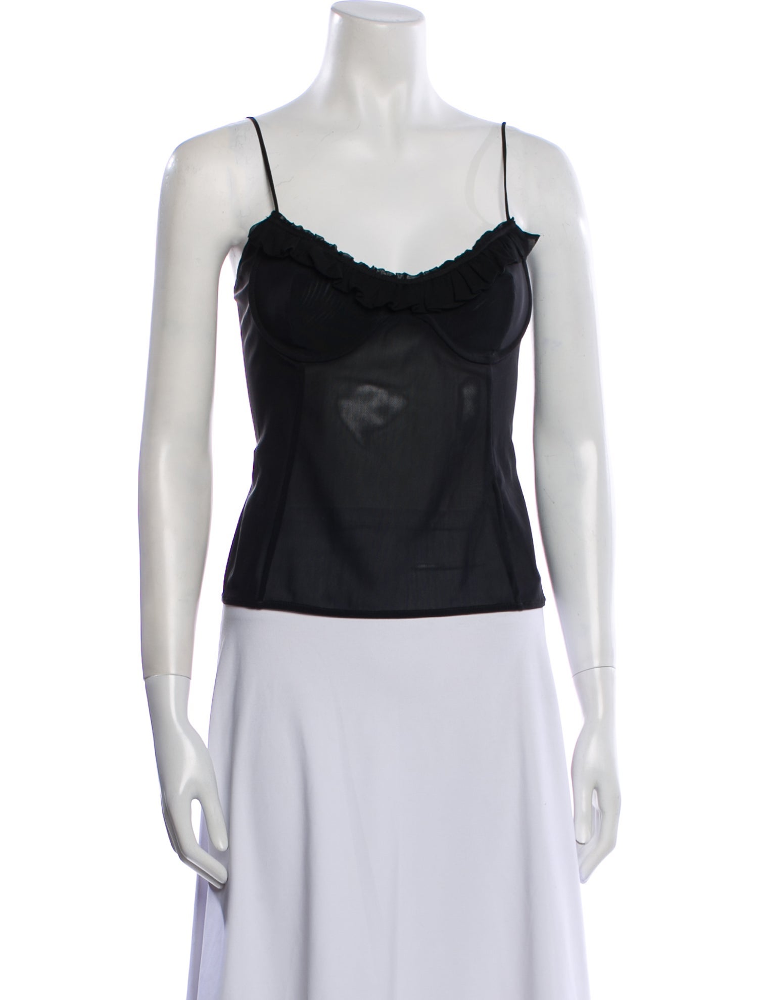 Khaite Nylon Scoop Neck Top