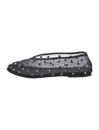 Khaite Mesh Crystal Embellishments Ballet Flats