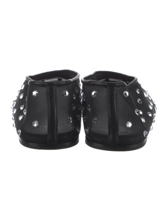 Khaite Mesh Crystal Embellishments Ballet Flats