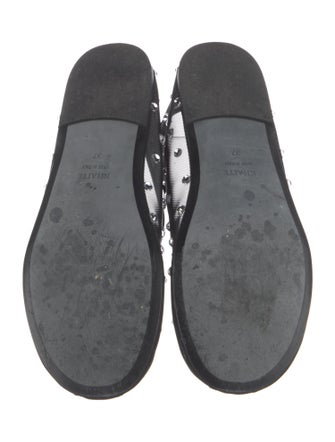 Khaite Mesh Crystal Embellishments Ballet Flats