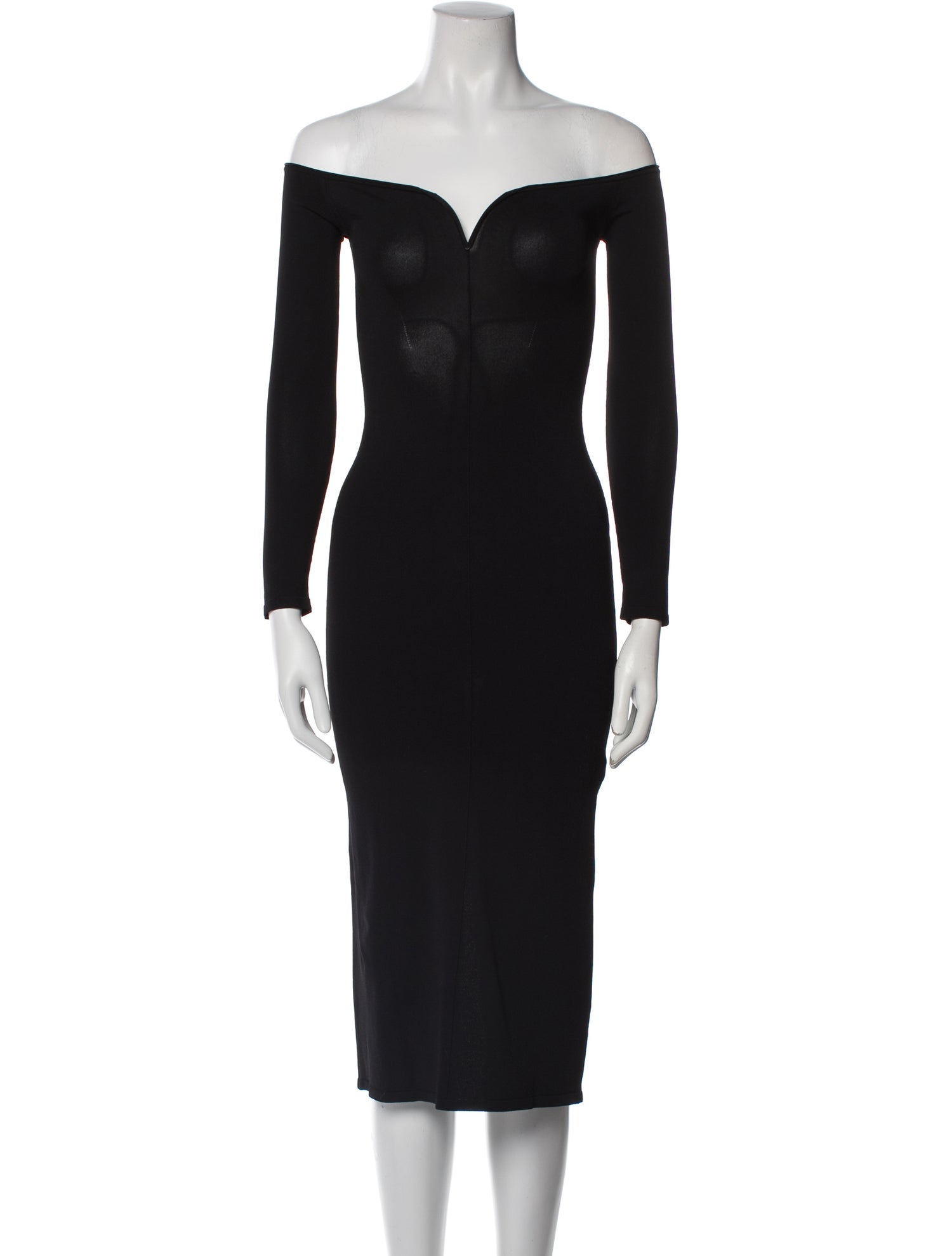 Khaite Off-The-Shoulder Midi Length Dress