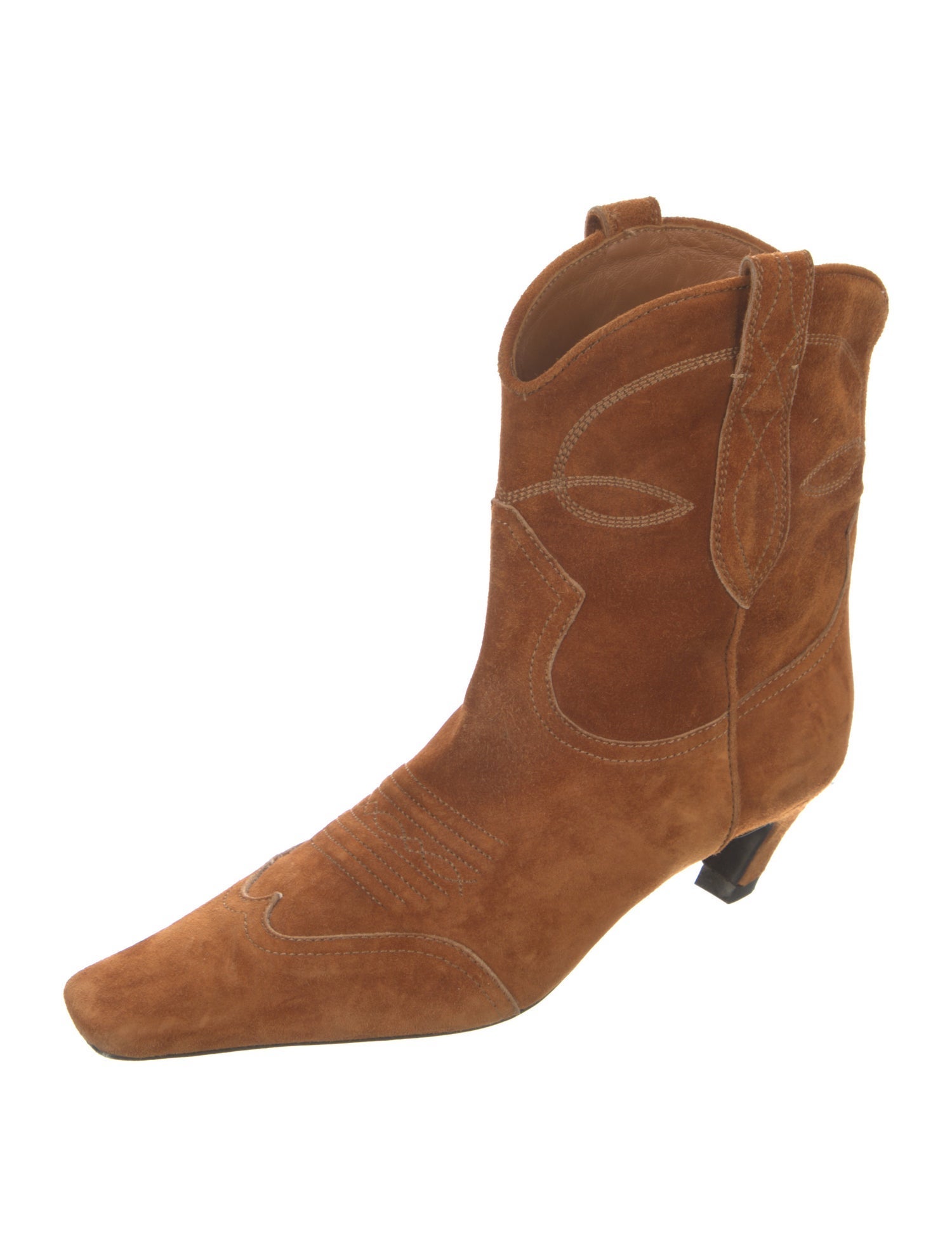Khaite Suede Western Boots
