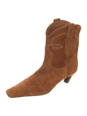 Khaite Suede Western Boots