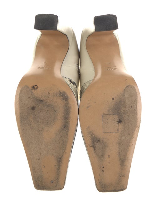 Khaite Leather Animal Print Boots