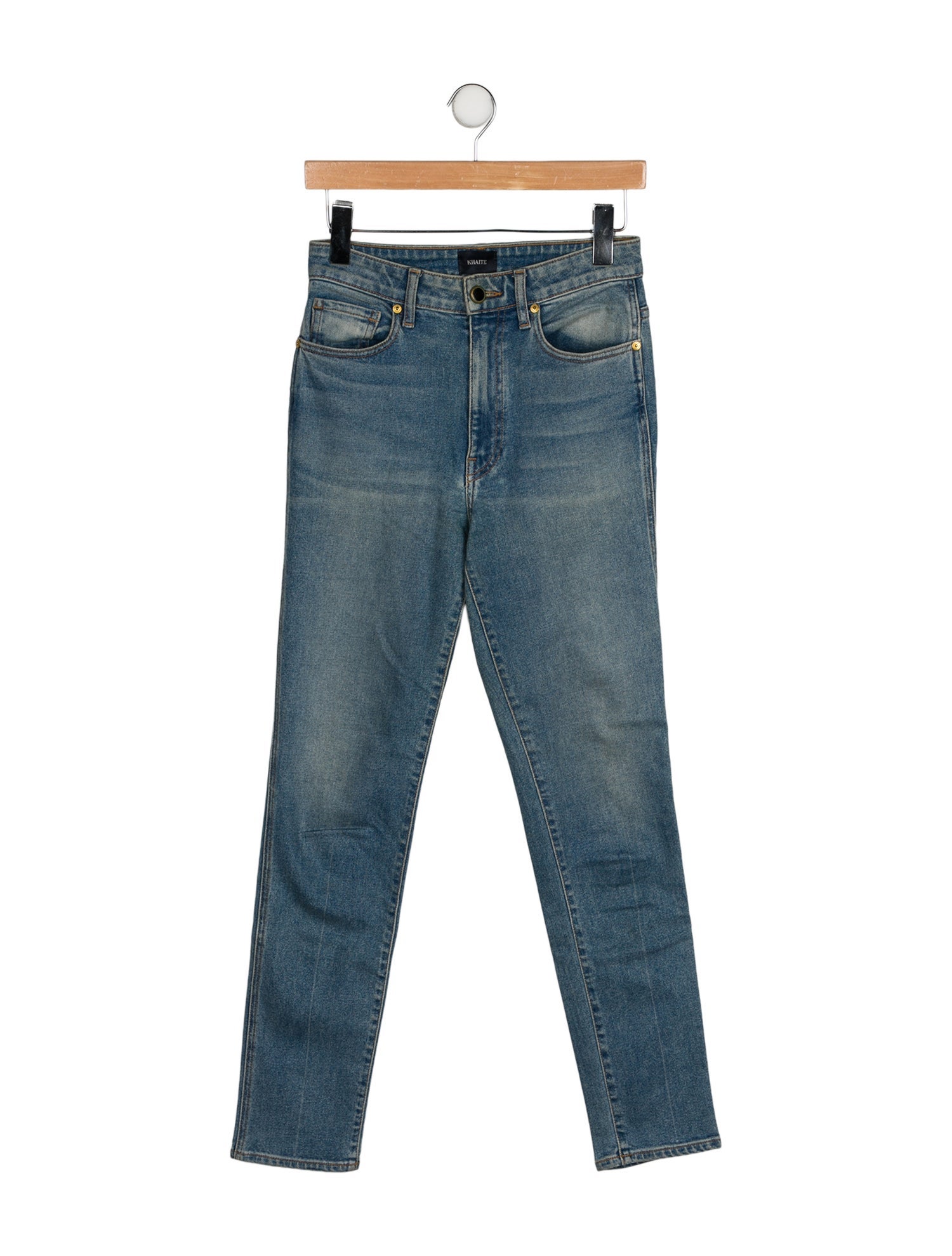 Khaite High-Rise Straight Leg Jeans