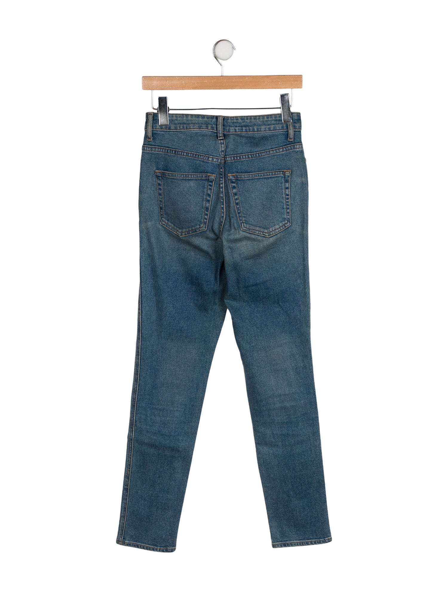 Khaite High-Rise Straight Leg Jeans