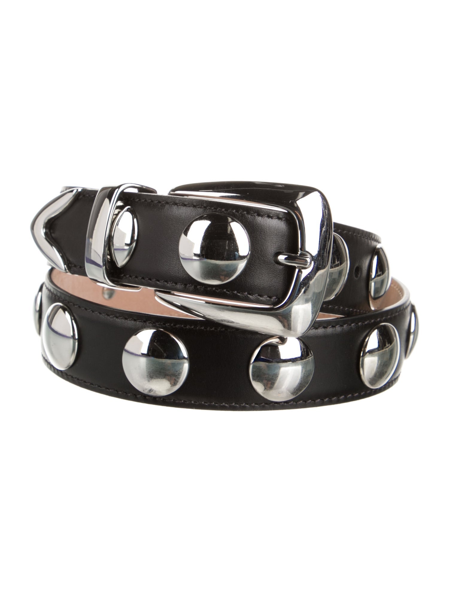 Khaite Leather Studded Accents Belt