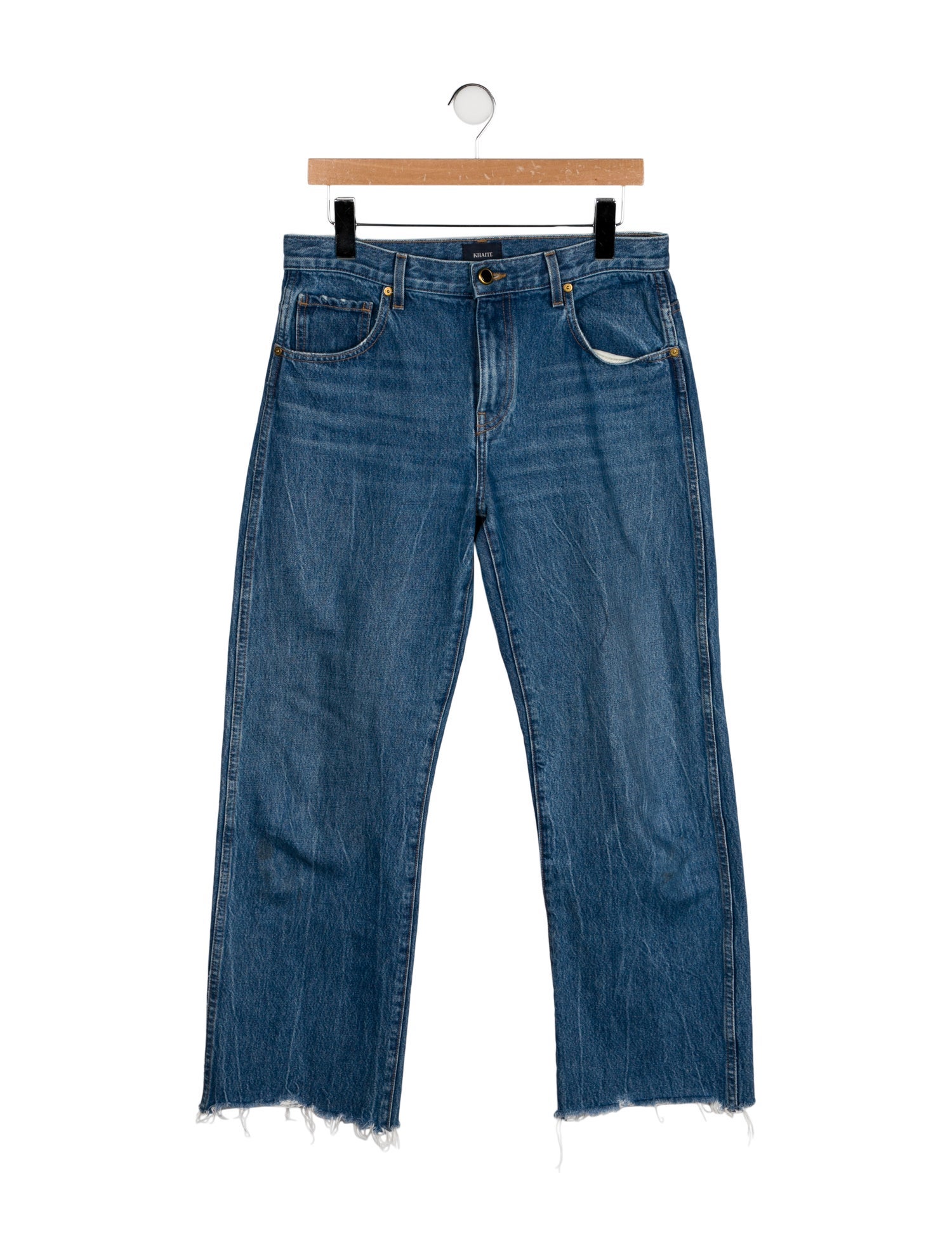 Khaite Mid-Rise Wide Leg Jeans