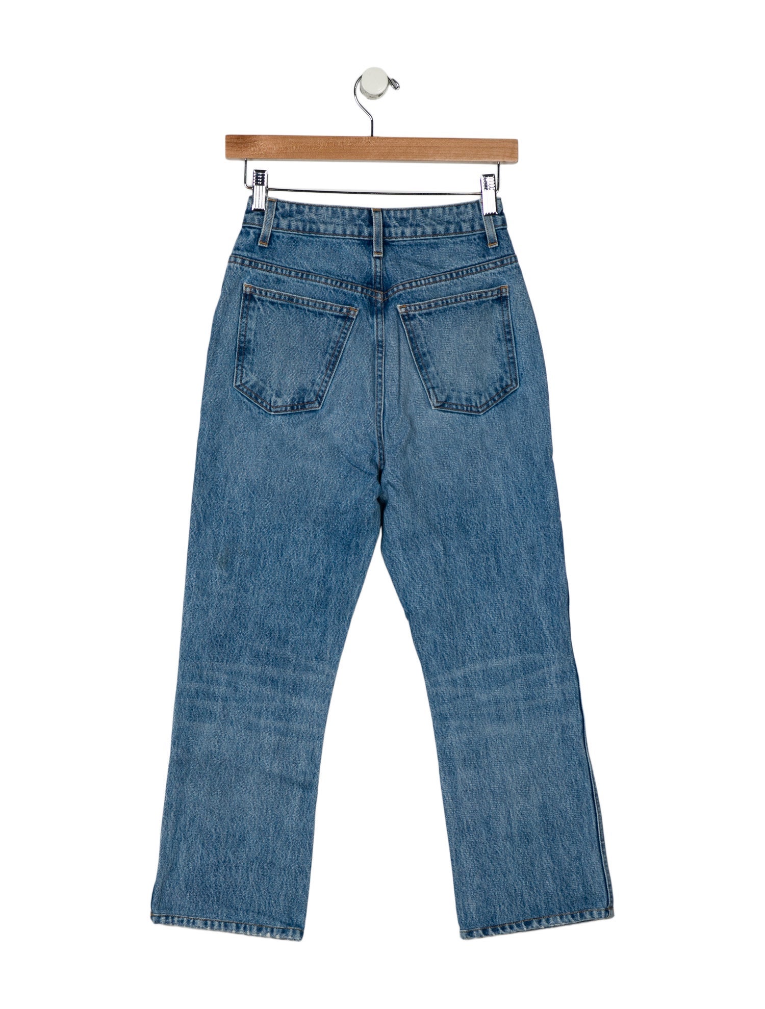 Khaite High-Rise Straight Leg Jeans