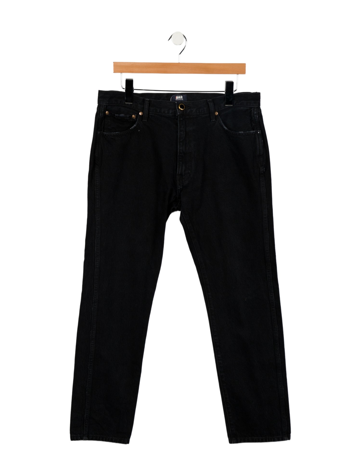 Khaite Mid-Rise Straight Leg Jeans