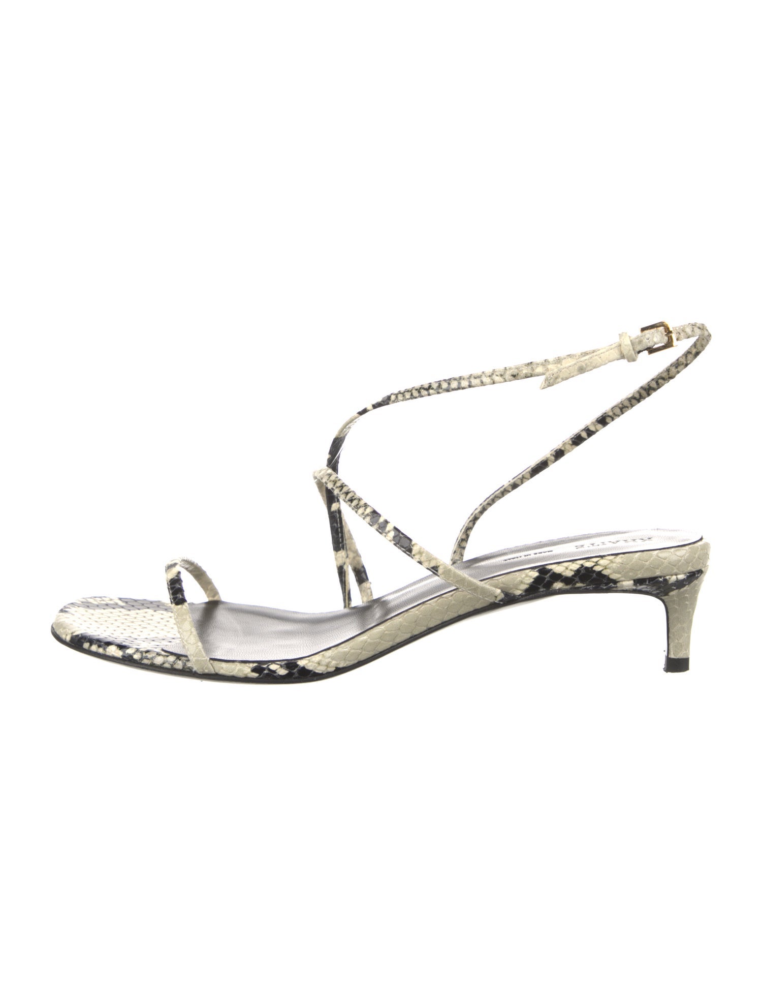 Khaite Leather Animal Print Sandals