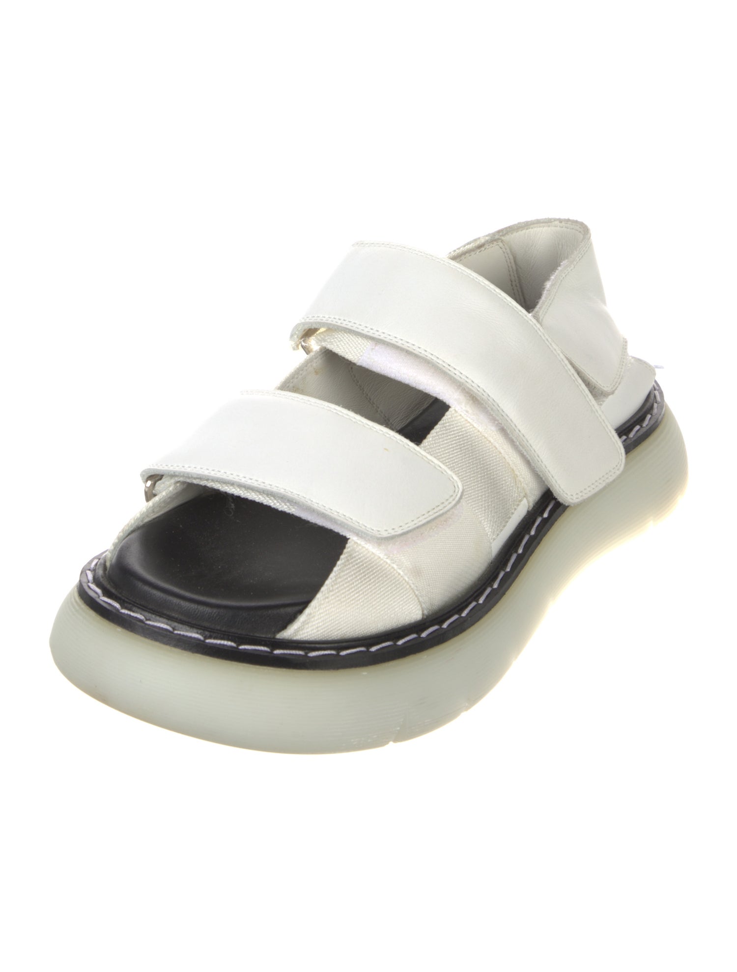 Khaite Leather Slingback Sandals