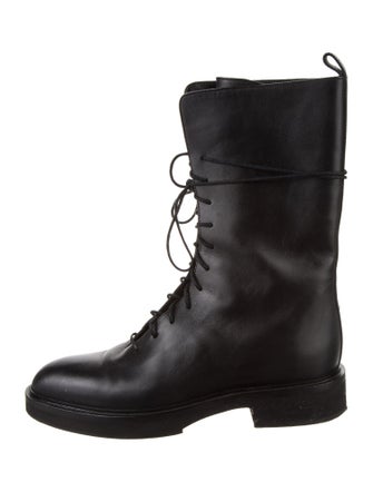 Khaite Leather Combat Boots