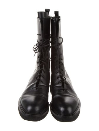 Khaite Leather Combat Boots