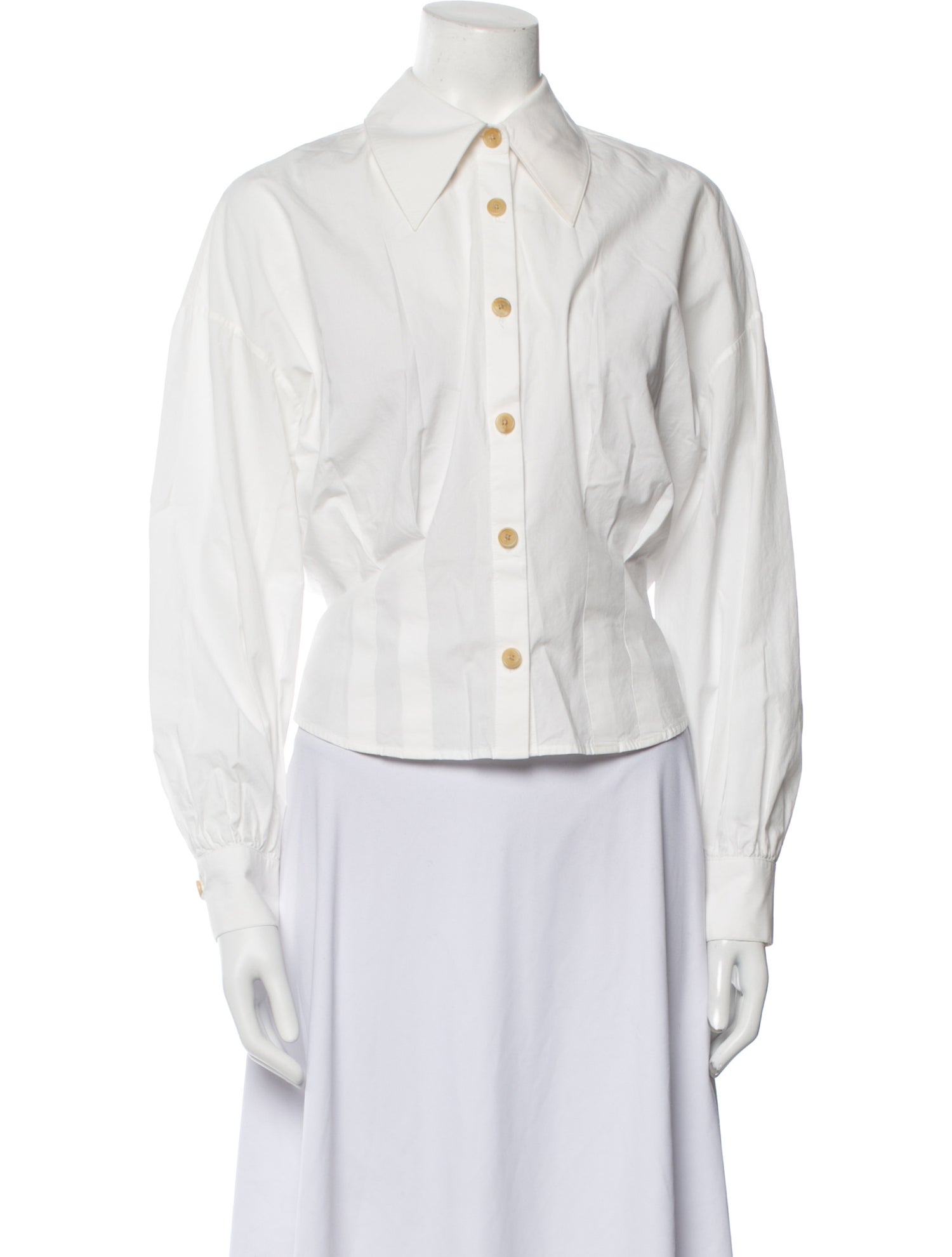 Khaite Long Sleeve Button-Up Top